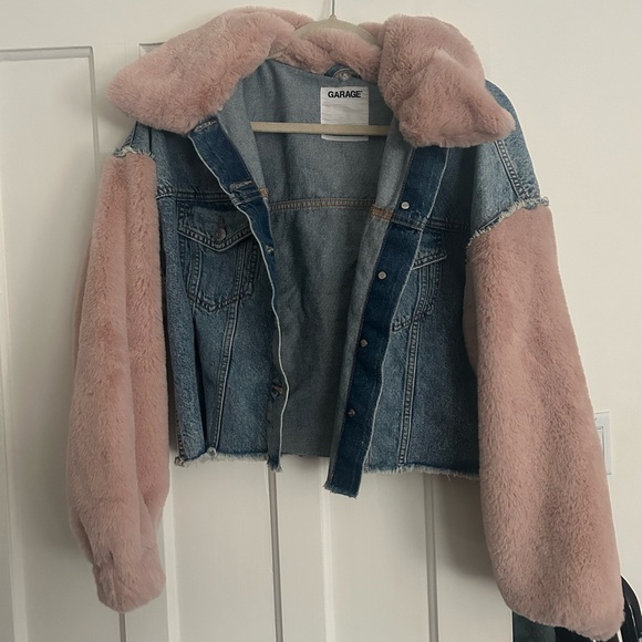 Fur Trim Denim Jacket - Picture 1 of 5